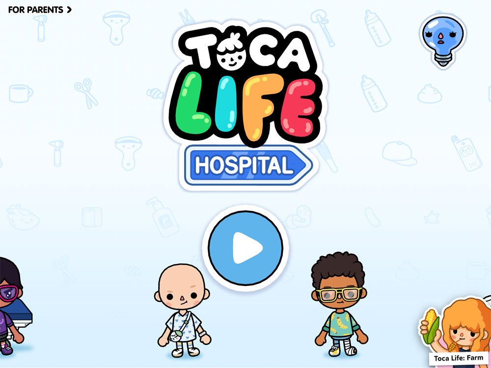Toca Life: Hospital title screen