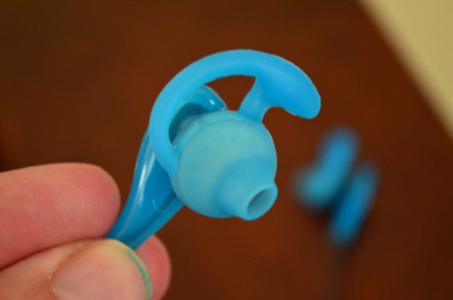 As seen in the top photo, the PEAR system includes various sizes of blue silicone ear fittings. Choose the size most comfortable for you. Photo: Patricia Vollmer.