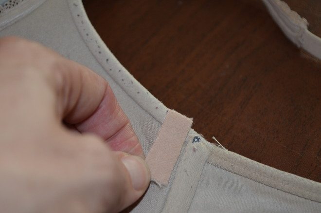 How to fix a bra when the underwire has started to poke through