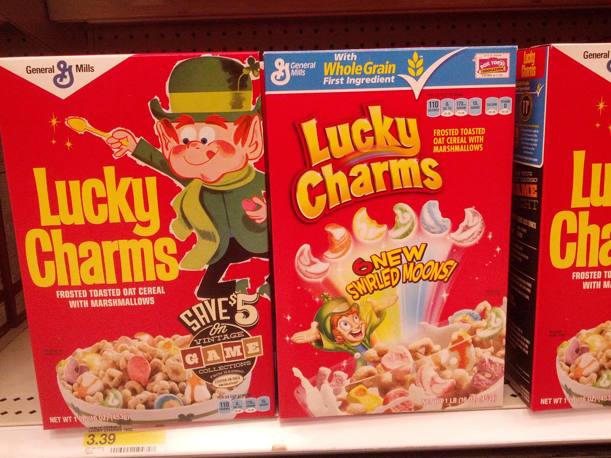 lucky charms cereal box retro