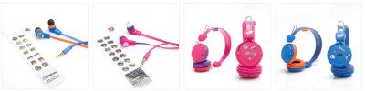 KidzSafe headphones and earbuds. Image smsaccessgranted.com