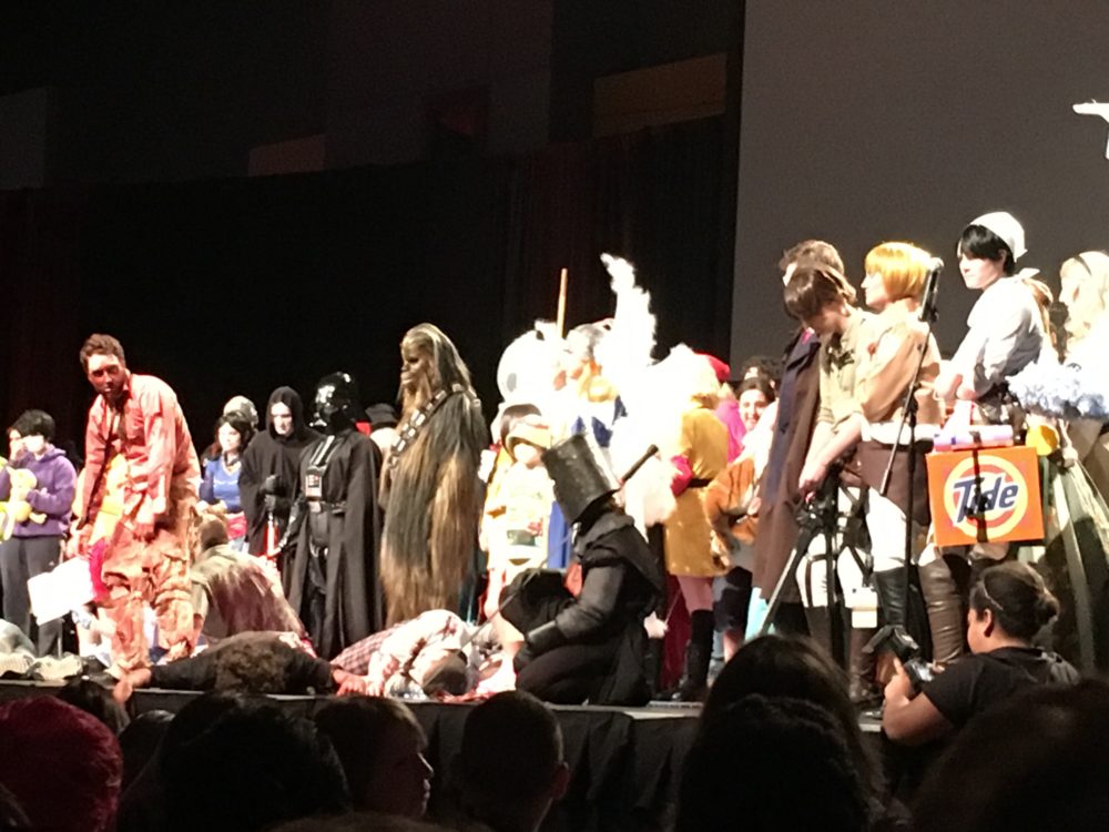 The best shot I could get of the Cosplay Death Match contestants. photo via Corrina Lawson
