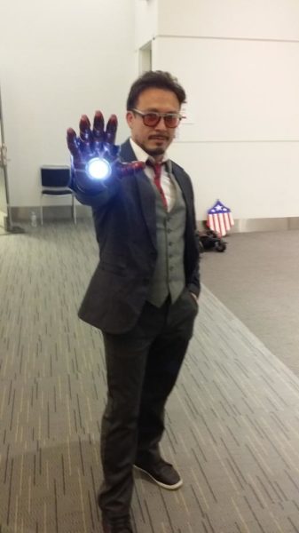Wait! RDJ is that really you? Nope. Tony Stark cosplay: Billy Benavidez. Funny story: Someone thought Billy was actual Robert Downy, JR, and asked for his autograph. Billy kindly played along. Thanks for being awesome, Billy!