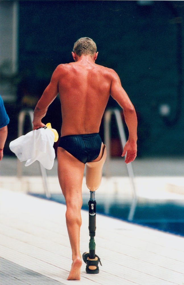 Austrailian swimmer Brendan Burkett at the Atlanta Paralympic Games. Photo: Wikipedia Commons