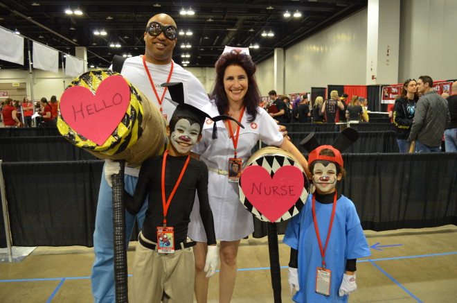 We met this fantastic cosplaying family while in line for Animaniacs voice actor autographs. The kids thoroughly enjoy Animaniacs, and like my husband and me, the parents were enjoying the show while in high school and college. Photo: Patricia Vollmer.