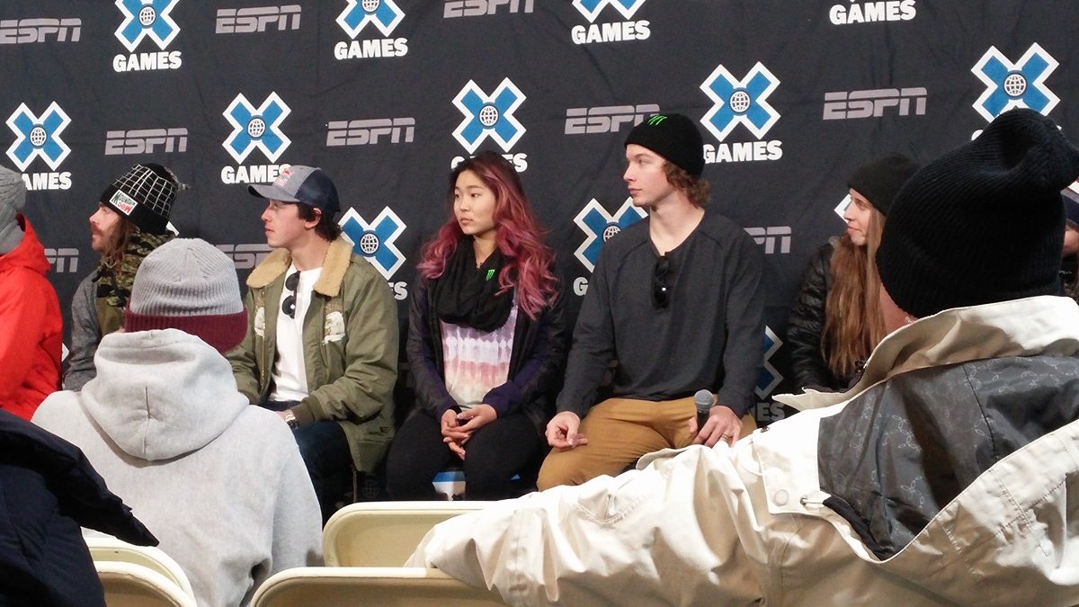 Chloe Kim at a press conference at the Winter X Games