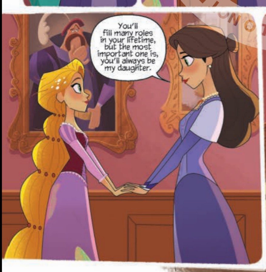 Rapunzel and her mother speak tangled the series