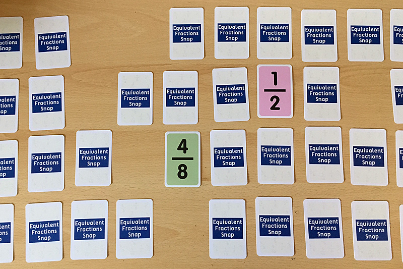 Equivalent Fractions Pairs Game, Image: Sophie Brown