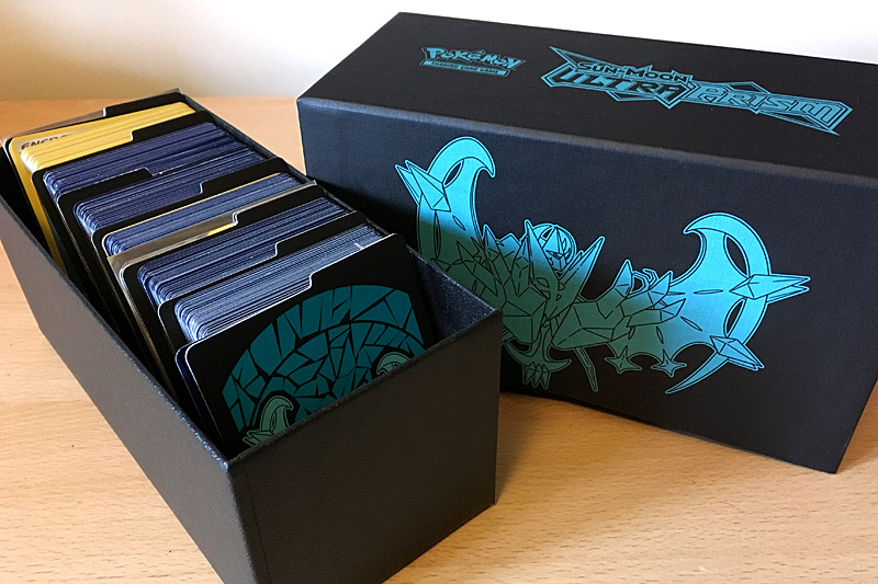 The Ultra Prism Dawn Wings Elite Trainer Box Filled with Pokemon Cards, Image: Sophie Brown