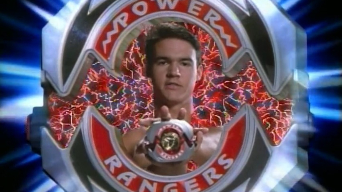 the Original Red Ranger during his morphing sequence