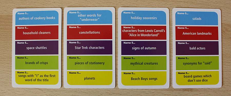 More Sample Name 5 Cards, Image: Sophie Brown