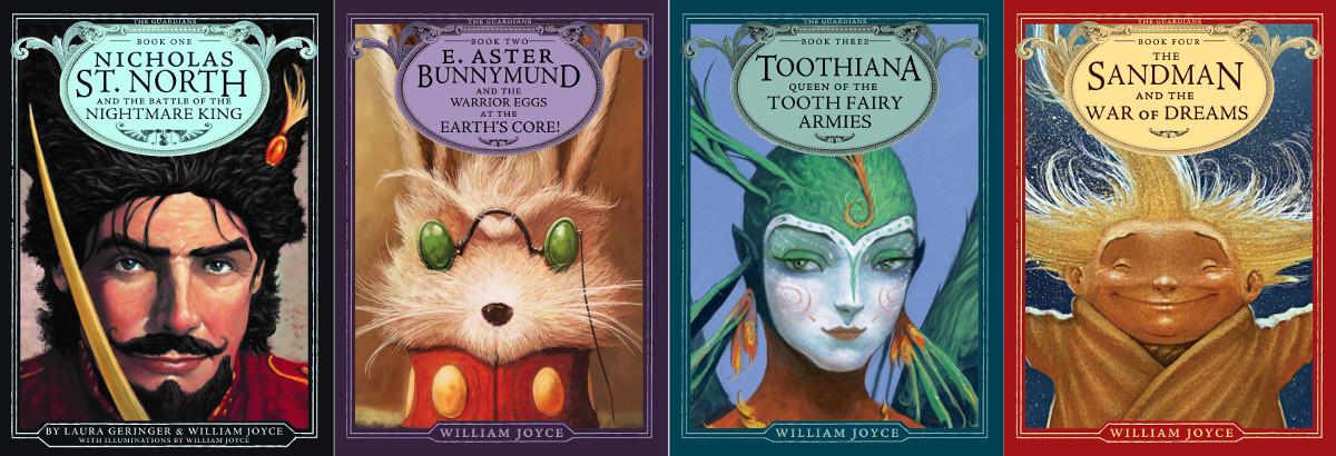 New Cover Art for the first four novels in The Guardians Series by William Joyce