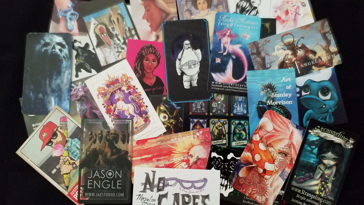 A sampling of cards from Artists at MegaCon Orlando