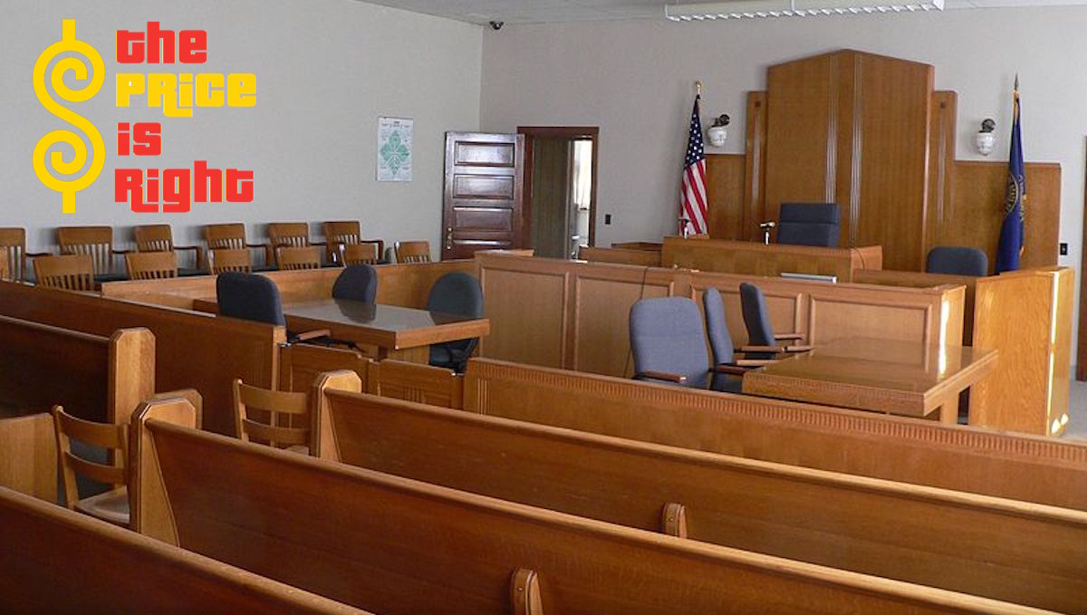 Traffic Court image with Price Is Right logo superimposed