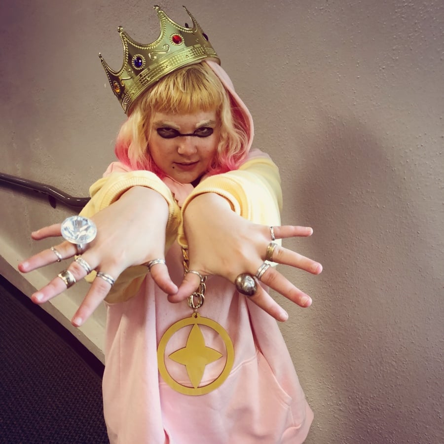 The author's daughter cosplaying Pearl