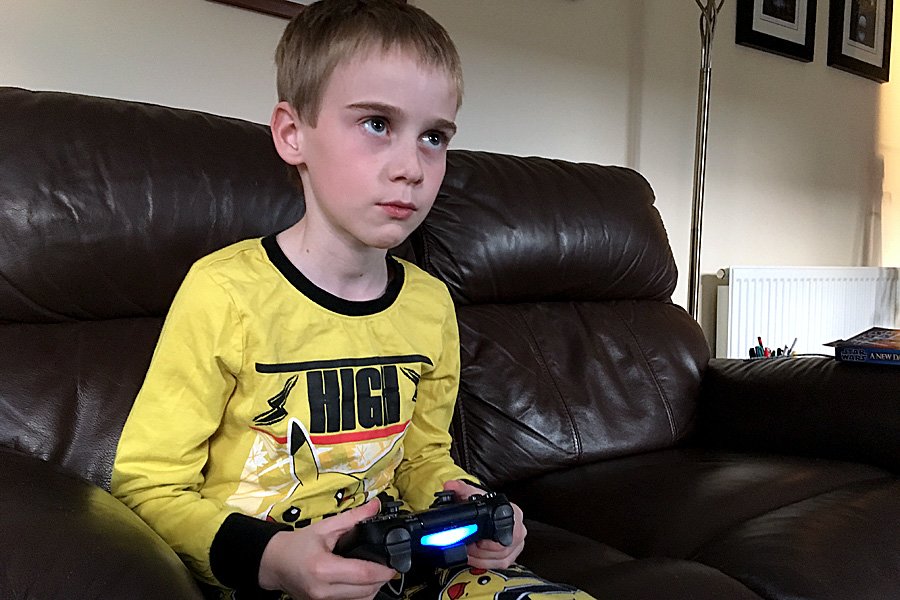 My Son's Game Face as he Plays, Image: Sophie Brown