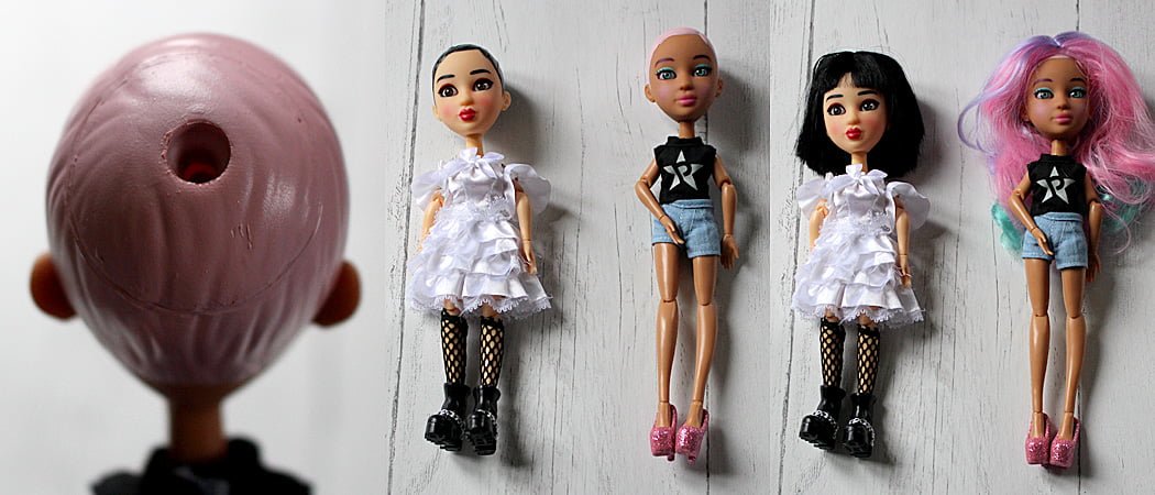 Snapstar Dolls Removeable and Interchangeable Hair, Images: Sophie Brown
