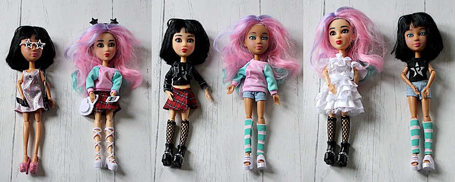 Snapstar Dolls in Different Outfits, Images: Sophie Brown