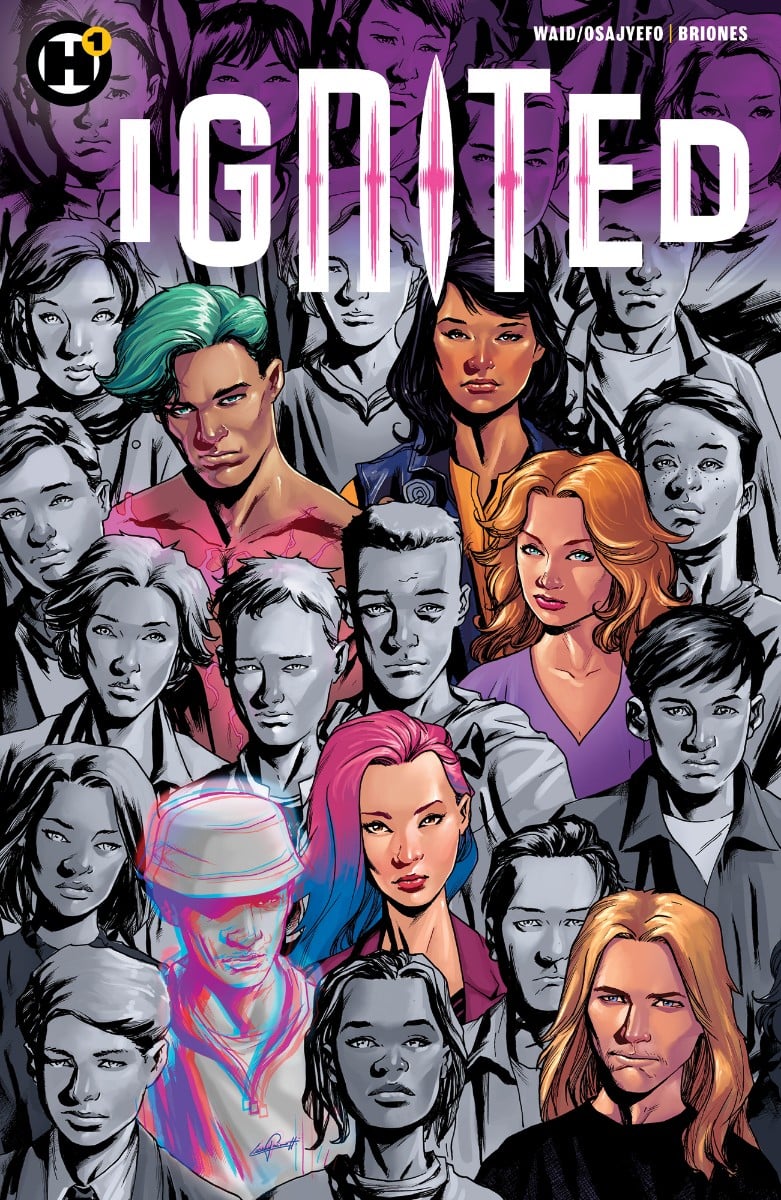 Cover of Ignited, showing multiple faces, some in color and some in grayscale