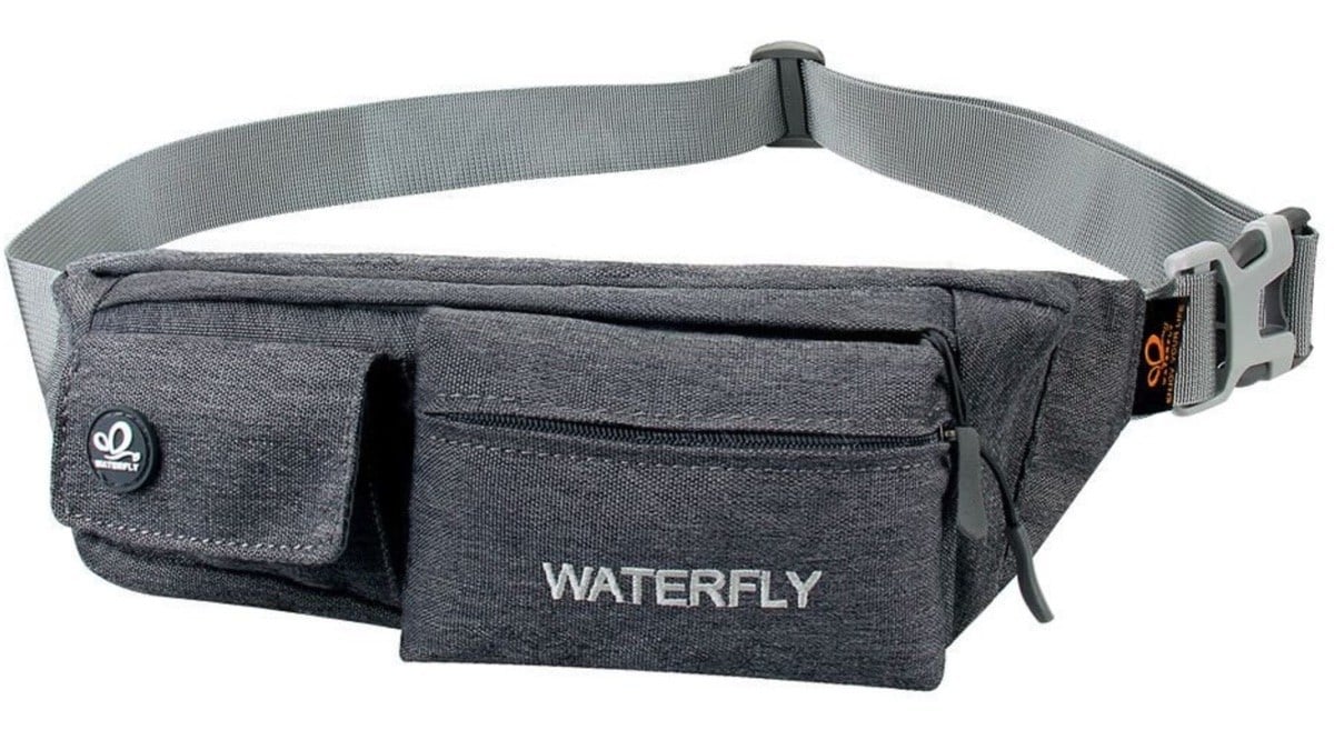 Waterfly Fanny Pack Slim Soft Polyester Water Resistant Waist Bag