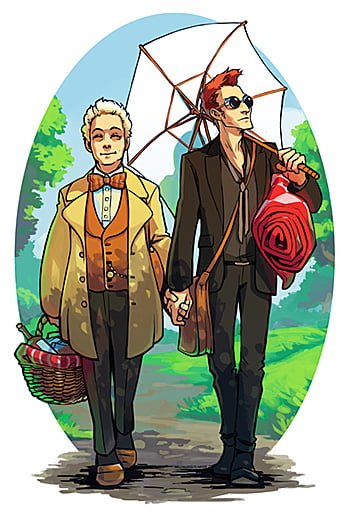 Good Omens Print by H0ly Hand Grenade, Image: H0ly Hand Grenade