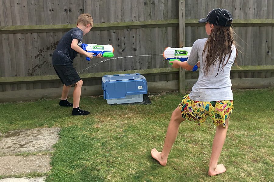 Testing the X-Shot Fast-Fill Water Guns, Image: Sophie Brown