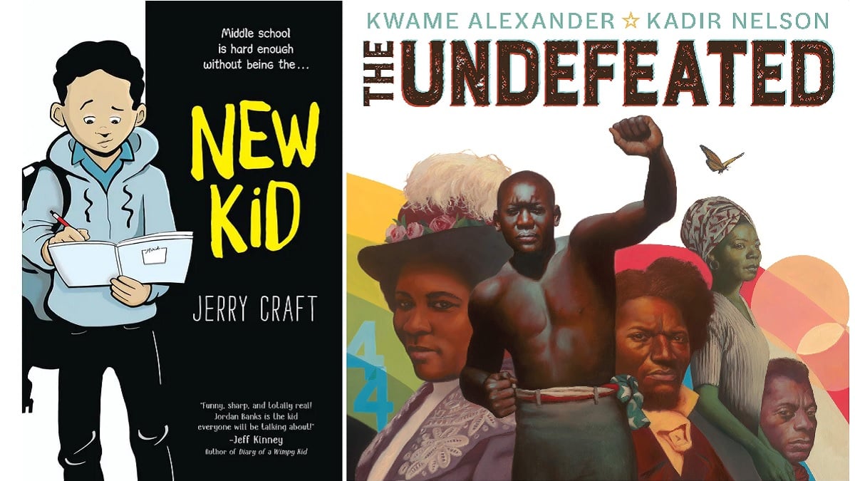 Covers of New Kid by Craft and The Undefeated by Alexander