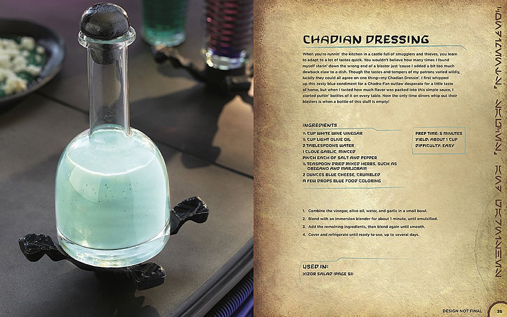 Chadian Dressing from the Star Wars Galaxy's Edge Cookbook, Image Insight Editions