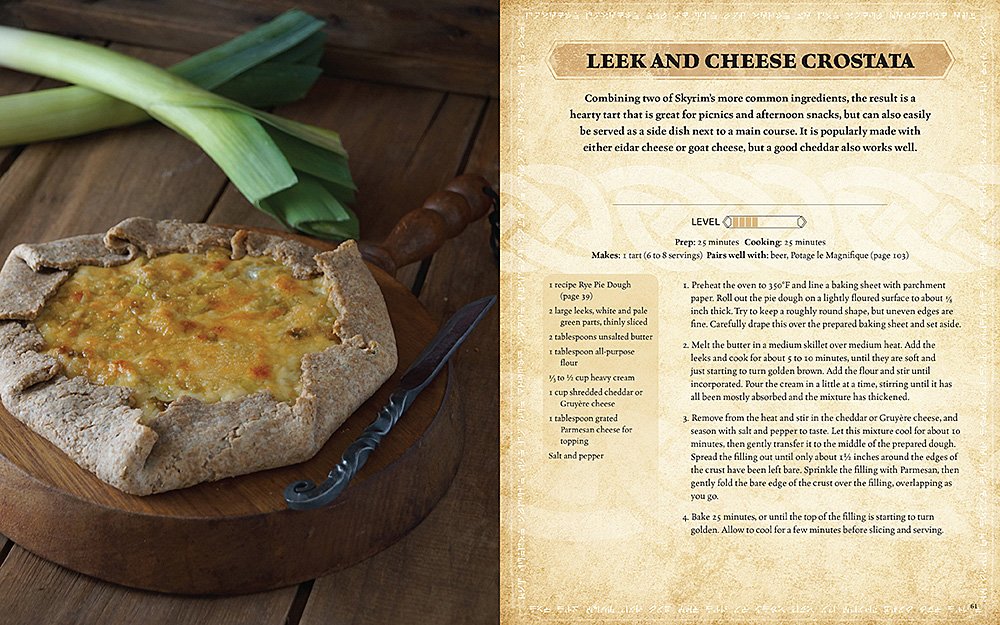 Leek and Cheese Crostata from the Elder Scrolls Cookbook, Image Insight Editions