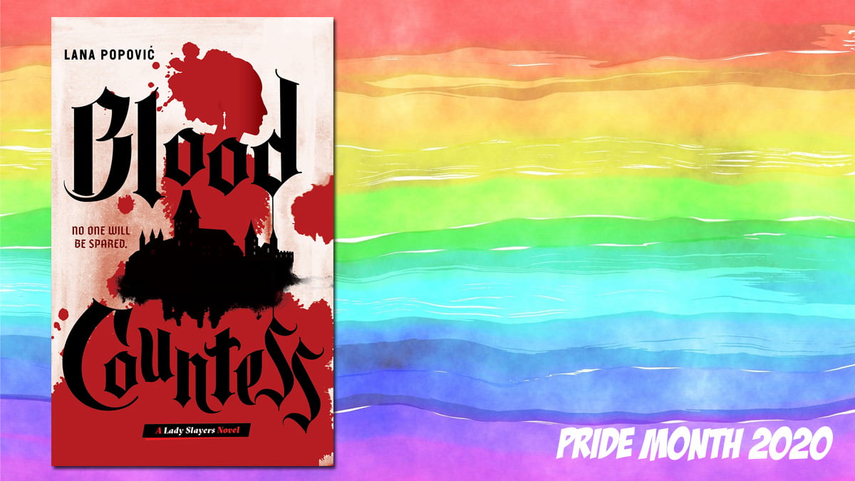 Pride Month Blood Countess, Background Image by Prawny from Pixabay, Cover Image Abrams Books