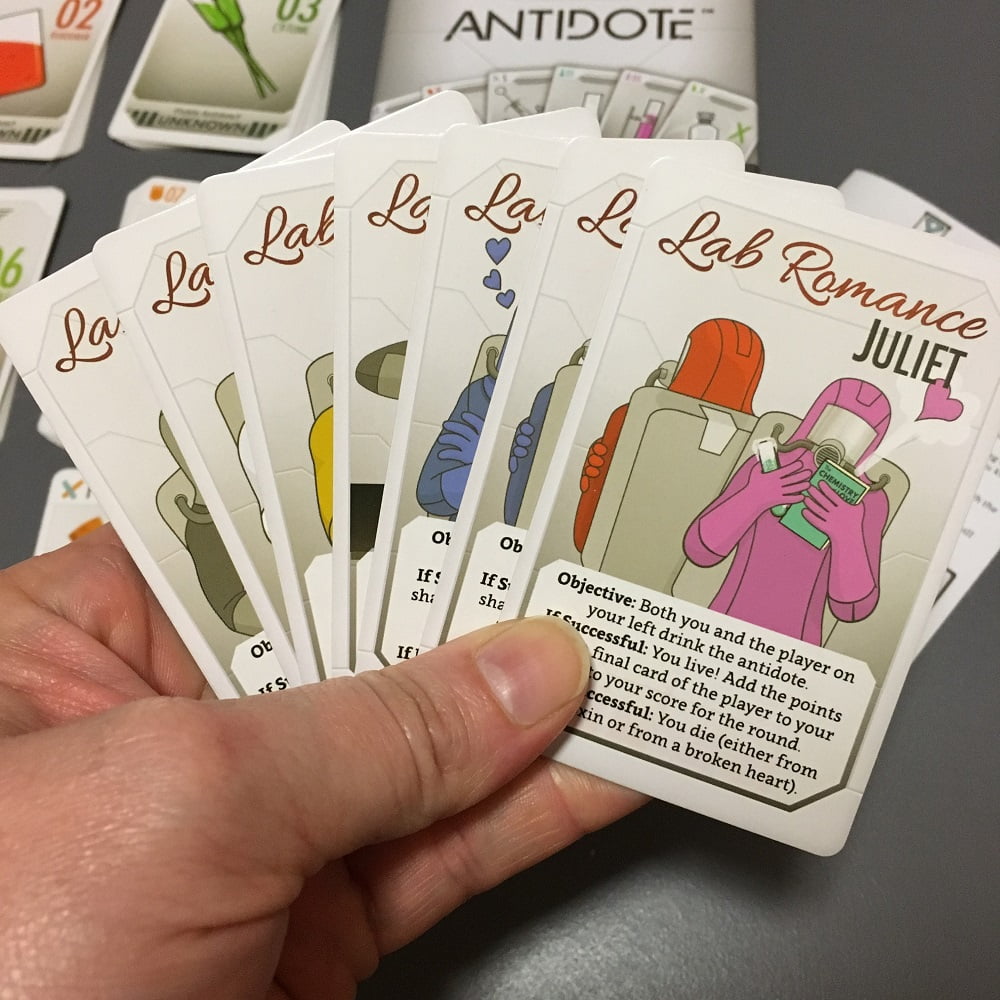Antidote card game review lab romance expansion