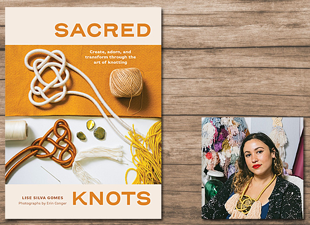 Sacred Knots Cover Image Roost Books, Author Image Lise Silva Gomes