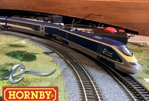 The Eurostar by Hornby, Image Sophie Brown, Logos Eurostar and Hornby