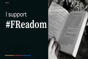 "I support #FReadom" with a picture of an open book