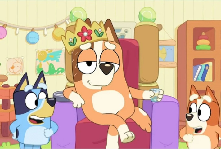 screenshot of BLUEY S2 Ep23 Chilli as Queen