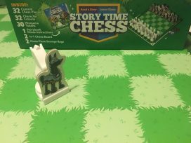Image of STORY TIME CHESS with Knight piece on story chess board