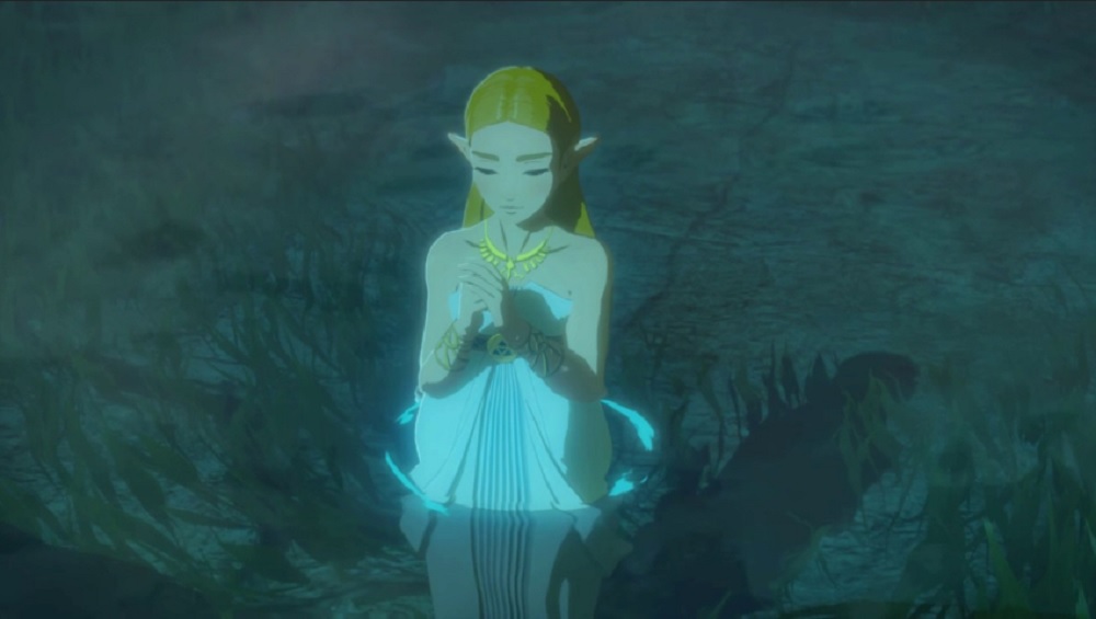 Image of Zelda at Spring of Power in The Legend of Zelda: Breath of the Wild